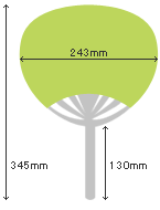 ポリうちわのサイズ